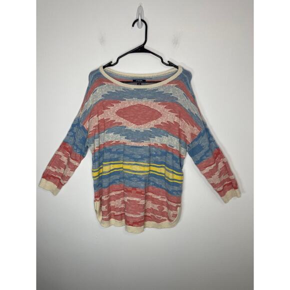 Chaps sweater knit women's large pink blue tunic length light weight soft - Picture 10 of 16